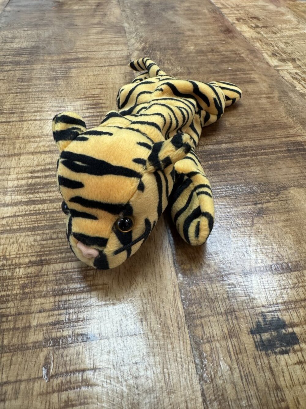 TY Beanie Babies Baby STRIPES the BENGAL TIGER Cat PVC Pellets RETIRED Vintage
